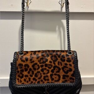 Leopard Print Edie Shoulder Bag
